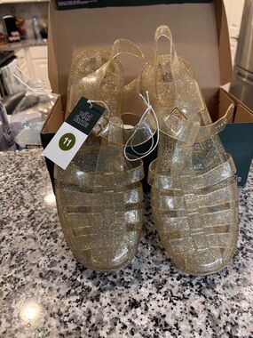 wild fable Gold Glitter Jelly Sandals - Women’s